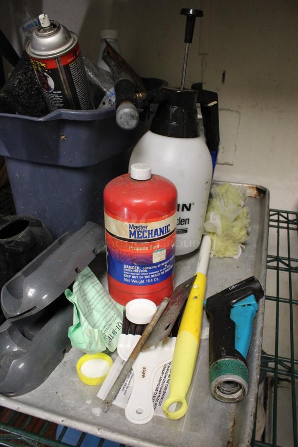 ALL ONE MONEY! Lot of Various Items Including Duster and Propane Fuel on Metal Pan! (kitchen) - Image 3 of 5