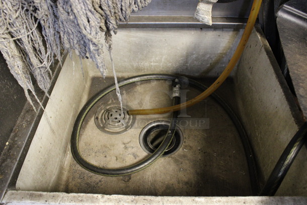 Poly Mop Sink w/ Faucet and Handles. BUYER MUST REMOVE. 24x24x9.5. (kitchen) - Image 2 of 3