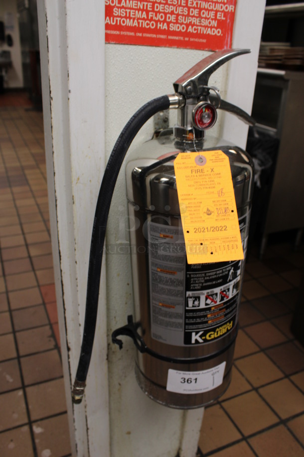 Ansul K Guard Wet Chemical Fire Extinguisher. BUYER MUST REMOVE. 7x8x22. (drink kitchen) - Image 3 of 4