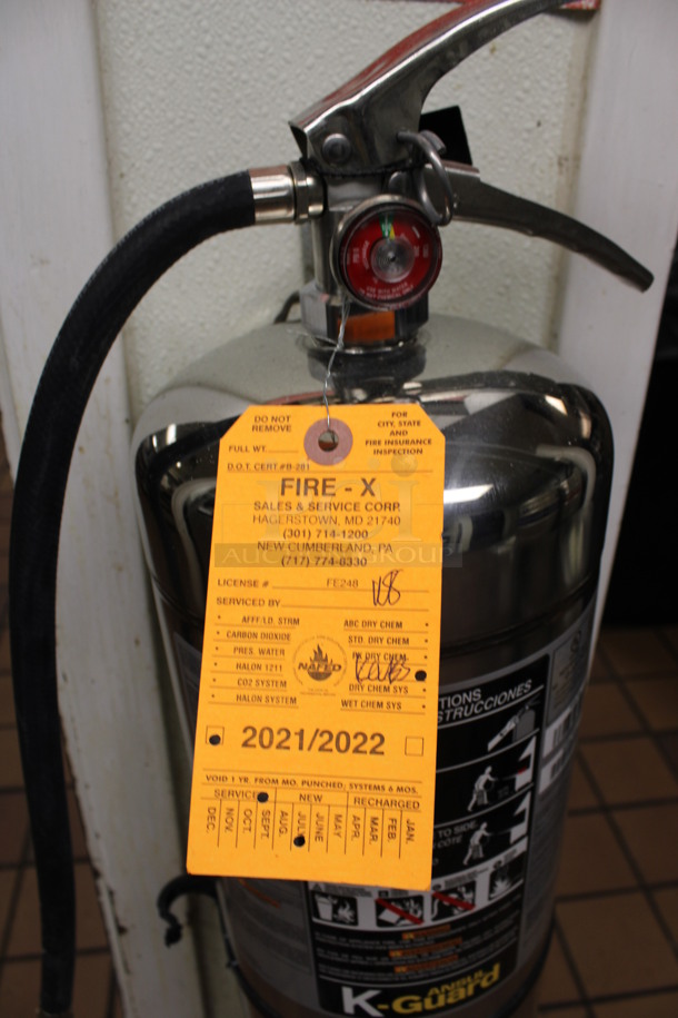 Ansul K Guard Wet Chemical Fire Extinguisher. BUYER MUST REMOVE. 7x8x22. (drink kitchen) - Image 4 of 4