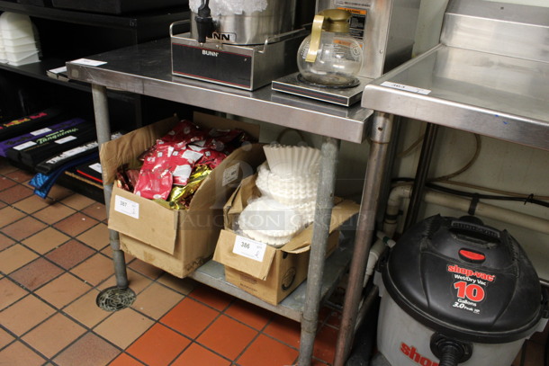 Stainless Steel Commercial Table w/ Metal Under Shelf. Does Not Come w/ Contents. 36x30x33. (drink kitchen) - Image 3 of 3