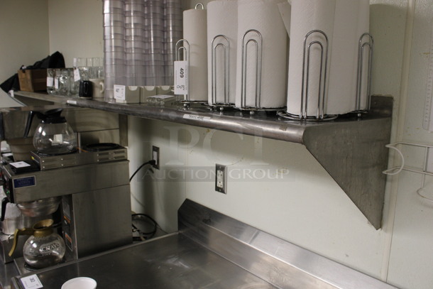 Stainless Steel Shelf. Does Not Include Contents. BUYER MUST REMOVE. 120x15x14. (drink kitchen) - Image 2 of 3