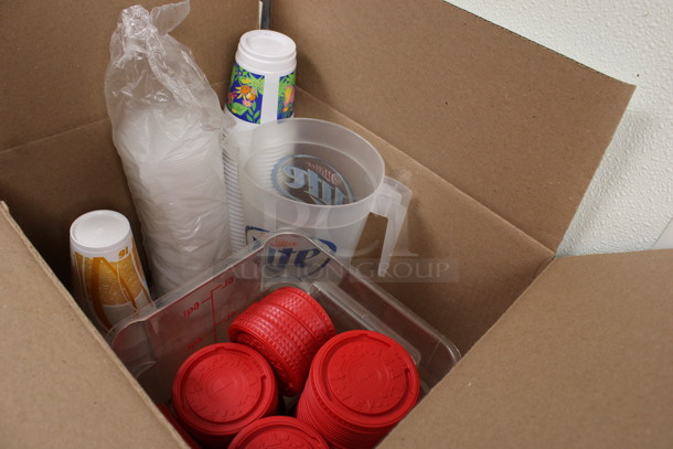 ALL ONE MONEY! Lot of Various Items Including Red Plastic Lids! (drink kitchen) - Image 2 of 2