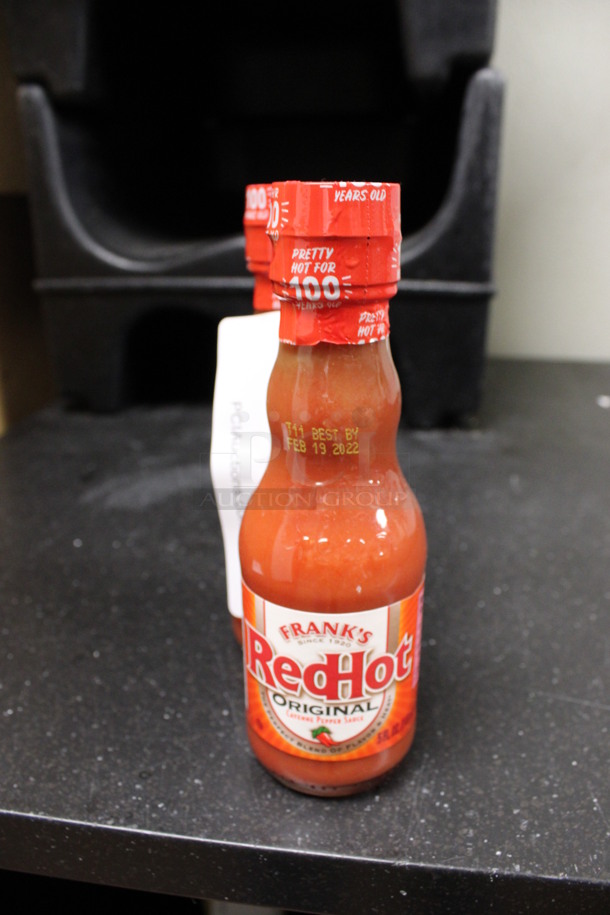 5 Bottles of Franks Red Hot Hot Sauce. 2x2x6.5. 5 Times Your Bid! (drink kitchen)