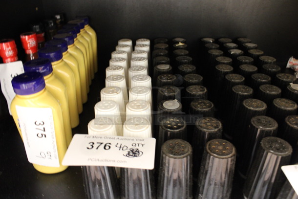 40 Salt / Pepper Shakers. 2x2x3.5. 40 Times Your Bid! (drink kitchen) - Image 2 of 3