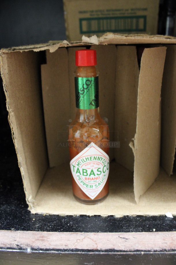 ALL ONE MONEY! Lot of 3 Boxes of Tabasco Hot Sauce! 1.5x1.5x5.5. (drink kitchen)