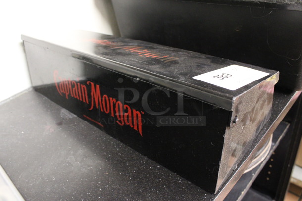 Black Poly Bar Topping Rail w/ 6 White Poly Drop Ins. 18.5x7x5. (drink kitchen) - Image 3 of 3