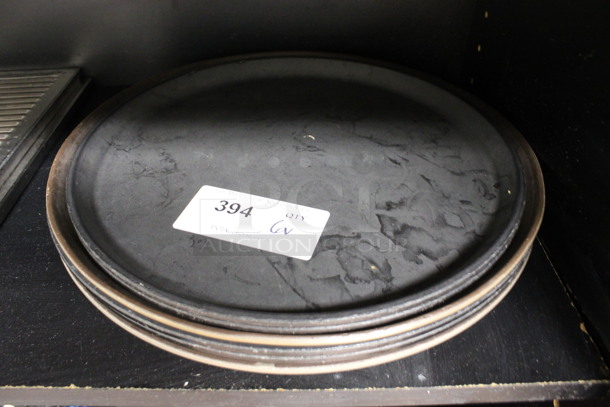 6 Various Round Trays. Includes 14x14x1, 16x16x1. 6 Times Your Bid! (drink kitchen)