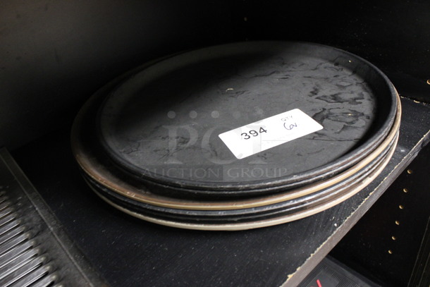 6 Various Round Trays. Includes 14x14x1, 16x16x1. 6 Times Your Bid! (drink kitchen) - Image 2 of 3