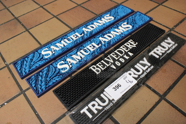 4 Bar Mats; 2 Samuel Adams, Belvedere Vodka and Truly. Includes 24x3.5x0.5. 4 Times Your Bid! (drink kitchen) - Image 2 of 3