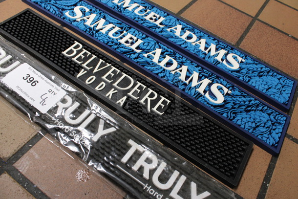 4 Bar Mats; 2 Samuel Adams, Belvedere Vodka and Truly. Includes 24x3.5x0.5. 4 Times Your Bid! (drink kitchen) - Image 3 of 3