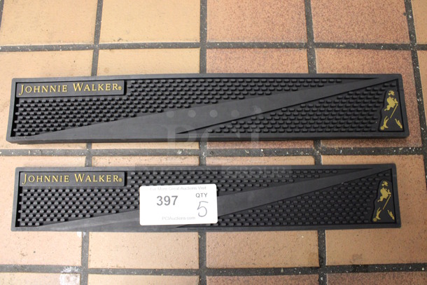 5 Johnnie Walker Black Bar Mats. 20.5x3.5x0.5. 5 Times Your Bid! (drink kitchen) - Image 1 of 3