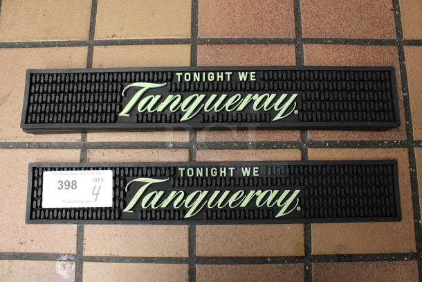 4 Tanqueray Black Bar Mats. 20.5x3.5x0.5. 4 Times Your Bid! (drink kitchen)