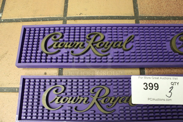 3 Crown Royal Purple Bar Mats. 20.5x3.5x0.5. 3 Times Your Bid! (drink kitchen) - Image 2 of 3