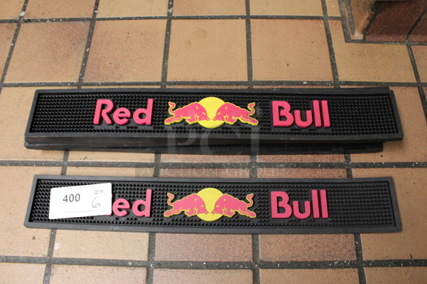 6 Red Bull Black Bar Mats. 23x3.5x0.5. 6 Times Your Bid! (drink kitchen)