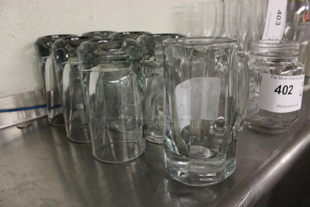 7 Glass Mugs. 4.5x3x6. 7 Times Your Bid! (drink kitchen) - Image 2 of 3