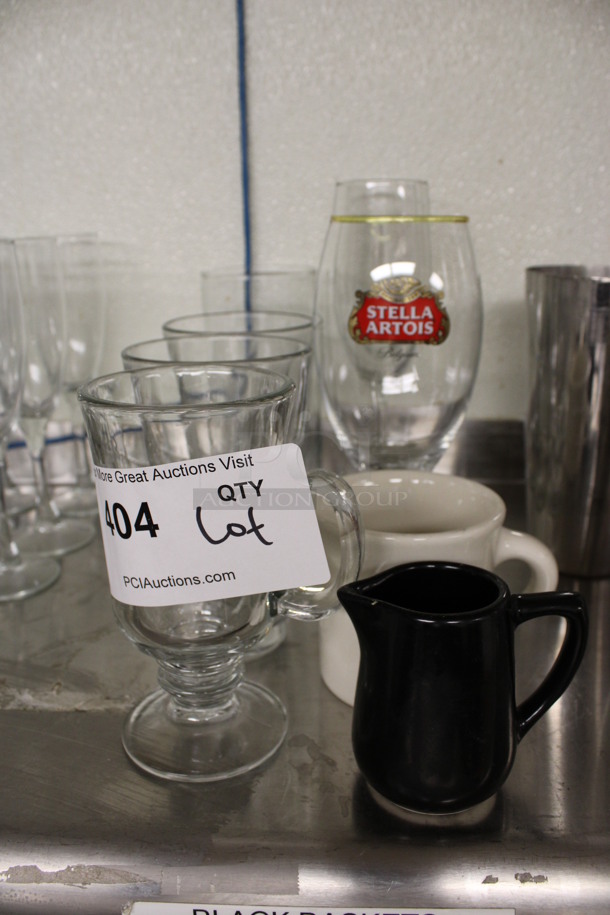 ALL ONE MONEY! Lot of Various Glasses Including Glass Mugs! (drink kitchen)
