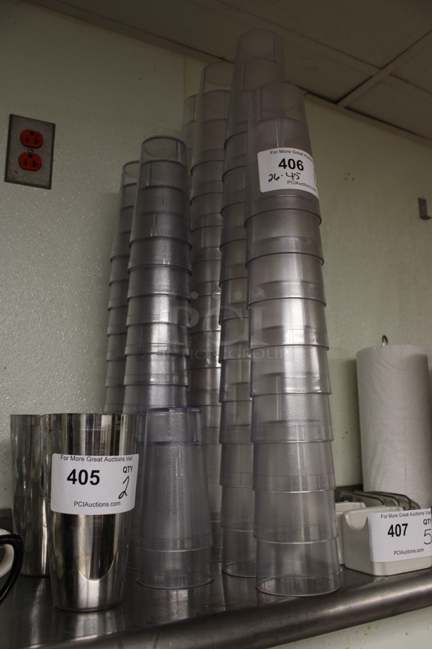 ALL ONE MONEY! Lot of 71 Various Poly Beverage Tumblers! 3x3x6, 3.5x3.5x6.5. (drink kitchen) - Image 2 of 3