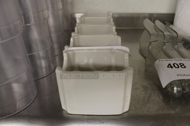 5 White Ceramic Sugar Caddies. 3.5x3x2.5. 5 Times Your Bid! (drink kitchen)