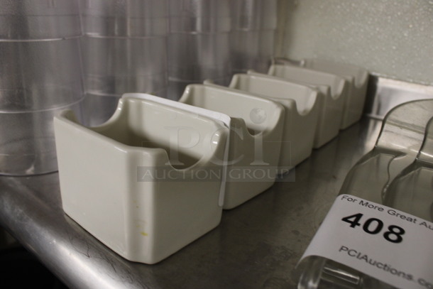 5 White Ceramic Sugar Caddies. 3.5x3x2.5. 5 Times Your Bid! (drink kitchen) - Image 2 of 3
