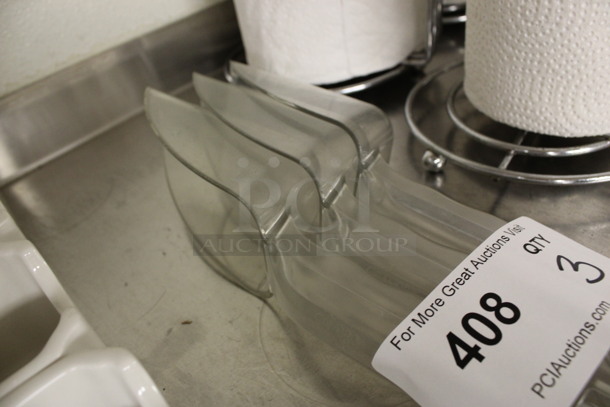 ALL ONE MONEY! Lot of 3 Clear Poly Ice Scoopers! 9.5x2.5x2. (drink kitchen) - Image 2 of 3