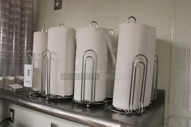 8 Metal Countertop Paper Towel Holders. 6x6x12. 8 Times Your Bid! (drink kitchen) - Image 3 of 3