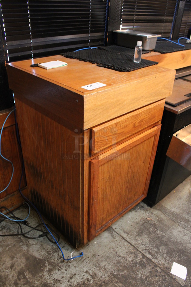 Wooden Countertop. Does Not Include Contents or Beer Tower / Drip Tray. BUYER MUST REMOVE. 39'x2'3.5'. (bar) - Image 2 of 5