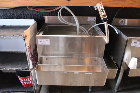 Krowne Stainless Steel Commercial Ice Bin w/ Cold Plate and 2 Speedwells. 28x27x32.5. (bar)