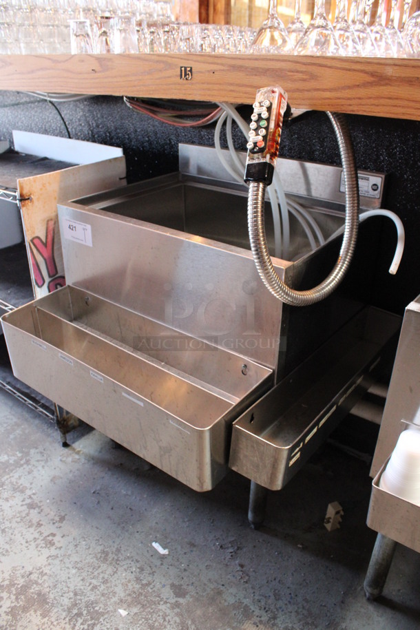 Krowne Stainless Steel Commercial Ice Bin w/ Cold Plate and 2 Speedwells. 28x27x32.5. (bar) - Image 3 of 4