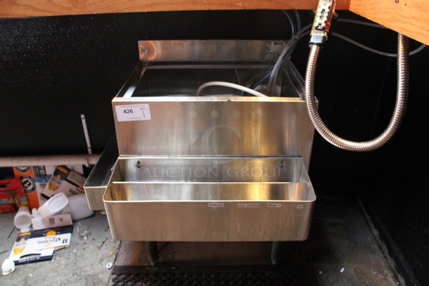 Stainless Steel Commercial Ice Bin w/ 2 Speedwells and Cold Plate. 28x27x32.5. (bar)