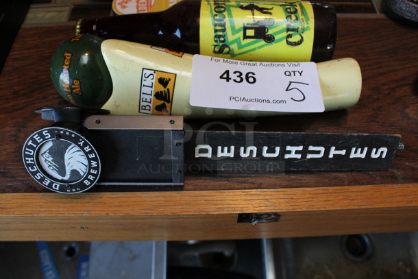 5 Various Beer Tap Handles; Lancaster, Golden Road, Saucony Creek, Bell's and Deschutes. Includes 12". 5 Times Your Bid! (bar) - Image 4 of 5