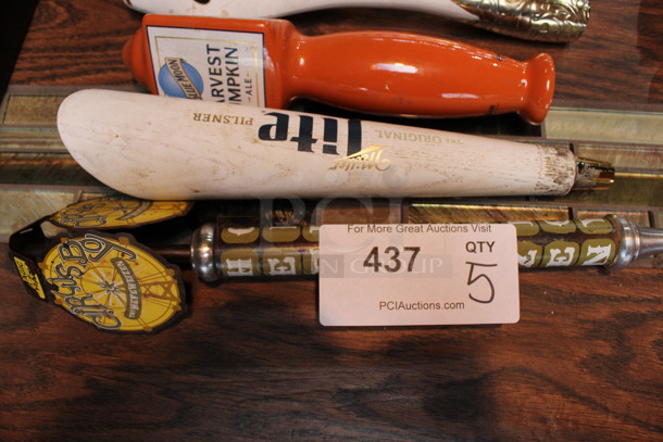 5 Various Beer Tap Handles; Yards, Stella Artois, Blue Moon, Miller Lite and Circus Boy. Includes 14". 5 Times Your Bid! (bar) - Image 2 of 4
