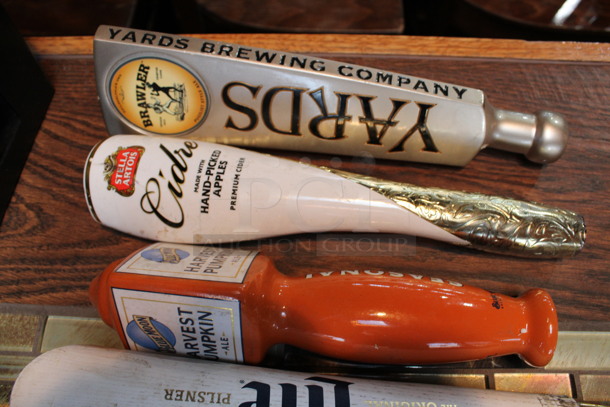 5 Various Beer Tap Handles; Yards, Stella Artois, Blue Moon, Miller Lite and Circus Boy. Includes 14". 5 Times Your Bid! (bar) - Image 3 of 4