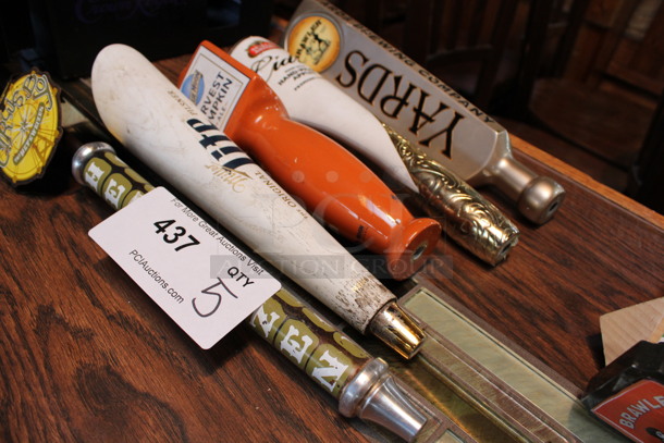 5 Various Beer Tap Handles; Yards, Stella Artois, Blue Moon, Miller Lite and Circus Boy. Includes 14". 5 Times Your Bid! (bar) - Image 4 of 4