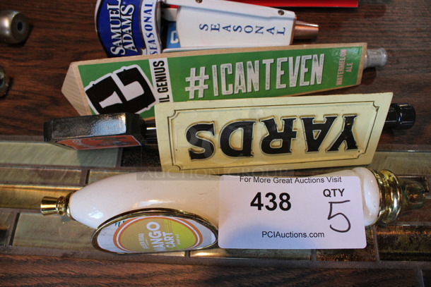 5 Various Beer Tap Handles; Michelob, Samuel Adams, Evil Genius, Yards and Mango Cart. Includes 11.5". 5 Times Your Bid! (bar) - Image 3 of 4