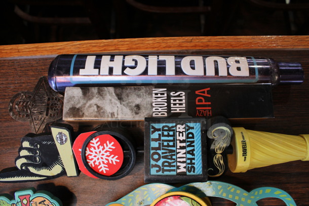 5 Various Beer Tap Handles; Bud Light, Broken Heels, Jolly Traveler, Magic Hat and Troegs. Includes 11". 5 Times Your Bid! (bar) - Image 2 of 4