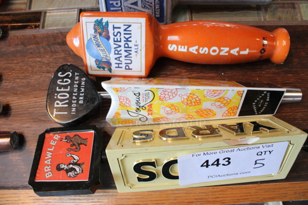 5 Various Beer Tap Handles; Miller Lite, Aldus, Blue Moon, Troegs and Yards. Includes 12". 5 Times Your Bid! (bar) - Image 3 of 4