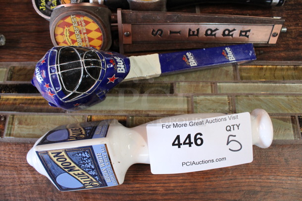 5 Various Beer Tap Handles; Blue Moon, Blue, Sierra, Jacques All Lantern and Elvis Juice. Includes 10". 5 Times Your Bid! (bar) - Image 3 of 4