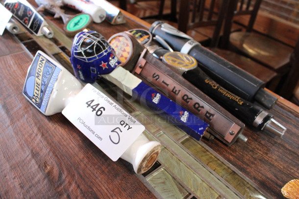 5 Various Beer Tap Handles; Blue Moon, Blue, Sierra, Jacques All Lantern and Elvis Juice. Includes 10". 5 Times Your Bid! (bar) - Image 4 of 4