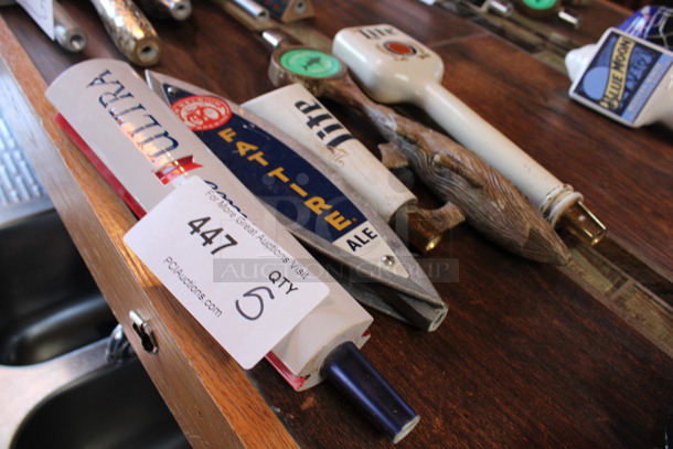 5 Various Beer Tap Handles; Miller Lite, Dogfish, Fattire Ale and Michelob. Includes 11". 5 Times Your Bid! (bar) - Image 4 of 4