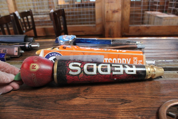 5 Various Beer Tap Handles; Miller Lite, Magic Hat, Belgian White, Evil Genius and Redds. Includes 13". 5 Times Your Bid! (bar) - Image 4 of 5
