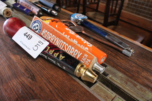 5 Various Beer Tap Handles; Miller Lite, Magic Hat, Belgian White, Evil Genius and Redds. Includes 13". 5 Times Your Bid! (bar) - Image 5 of 5
