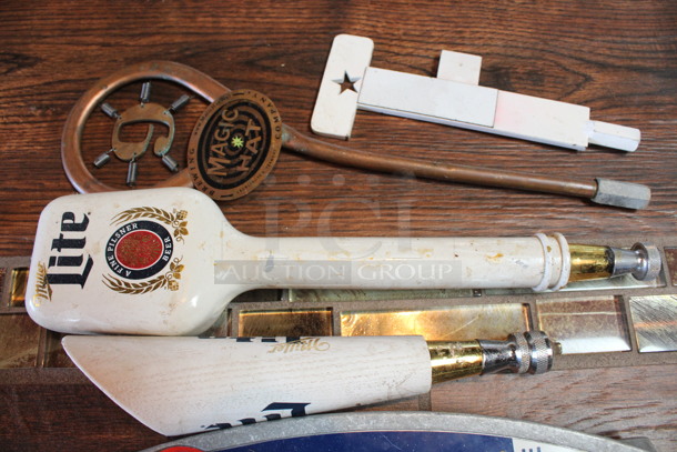 7 Various Beer Tap Handles; Magic Hat, Miller Lite, New Belgium and Laguintas. Includes 11". 7 Times Your Bid! (bar) - Image 2 of 5