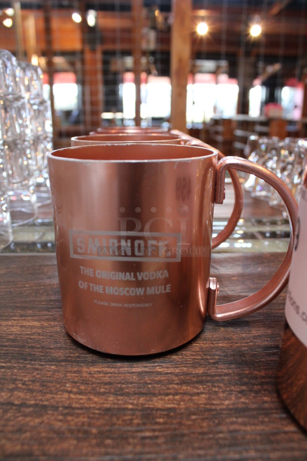 5 Various Copper Finish Glasses. 3.5x3.5x4, 5x3x3.5. 5 Times Your Bid! (bar) - Image 2 of 4