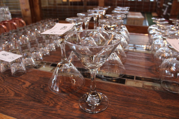 12 Martini Glasses. 4.25x4.25x6.5. 12 Times Your Bid! (bar)