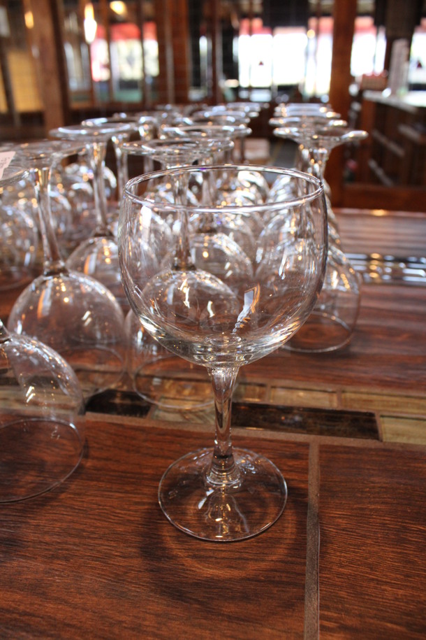 19 Wine Glasses. 3.5x3.5x6.5. 19 Times Your Bid! (bar) - Image 1 of 3
