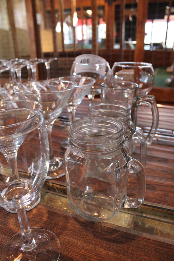 9 Various Glasses; Including Wine Glasses, Martini Glass and Mug. Includes 4x4x6. 9 Times Your Bid! (bar) - Image 3 of 3