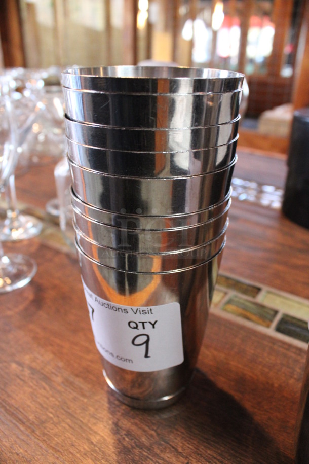 9 Metal Mixing Cups. 3.25x3.25x4.5. 9 Times Your Bid! (bar) - Image 2 of 3