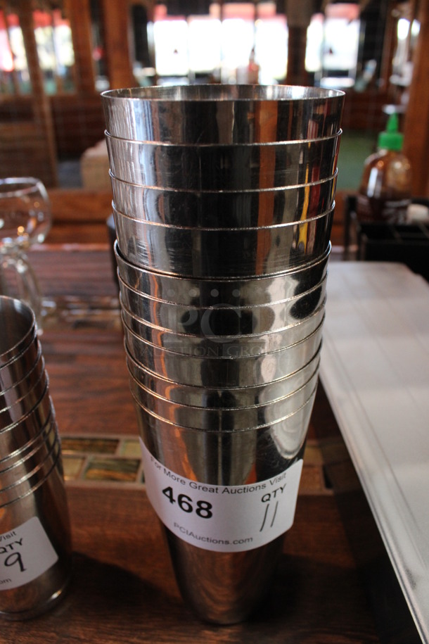 11 Metal Mixing Cups. 3.5x3.5x7. 11 Times Your Bid! (bar)
