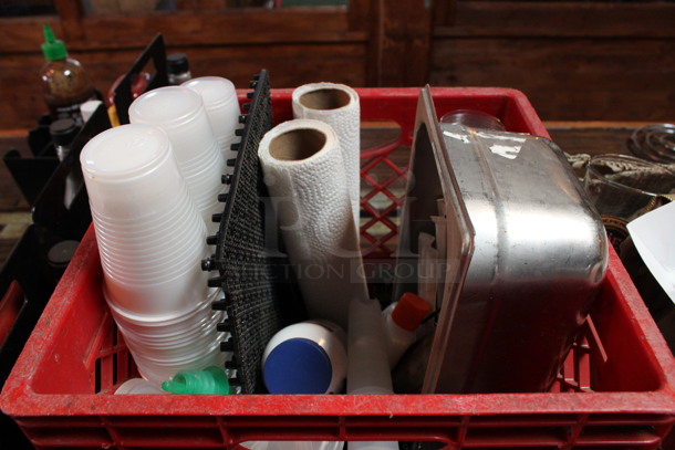 ALL ONE MONEY! Lot of Various Items Including Cups and Stainless Steel Bin! (bar) - Image 2 of 5